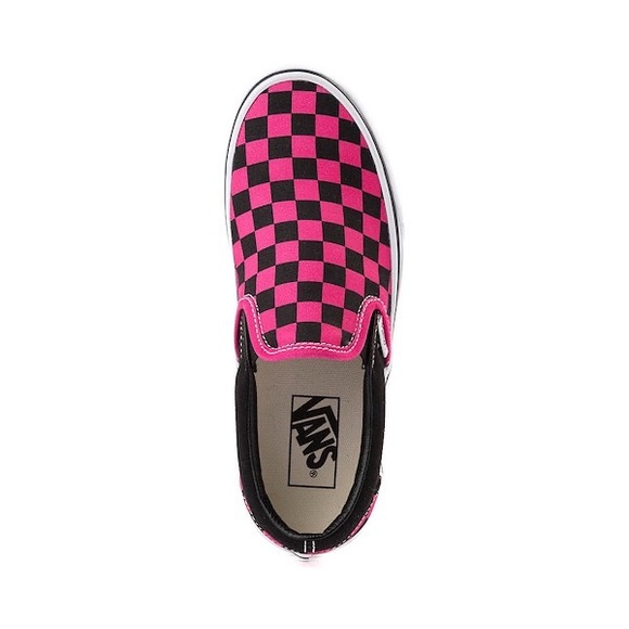 NWOT Vans Pink & Black Checkerboard Unisex Slip-On Skate Shoe - Size 8.5 - Picture 3 of 16